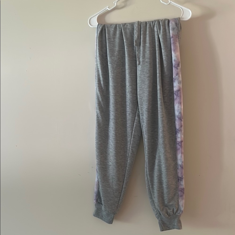 Splendid Heather Gray Pajama Pants with Lavender Accents